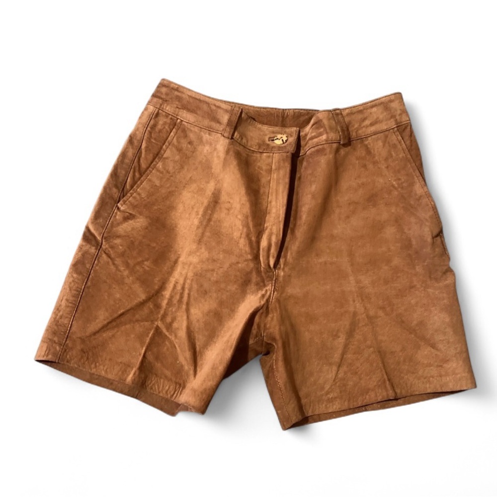 Women’s Faux Tan Leather Shorts